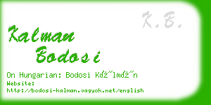 kalman bodosi business card